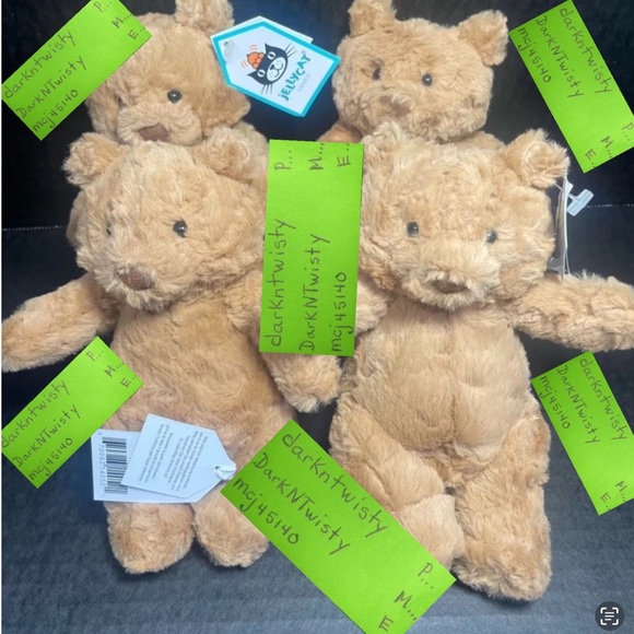 1 (one) BNWT JELLYCAT TINY BARTHOLOMEW BEAR GREAT STOCKING STUFFER PRICE FIRM - Picture 1 of 16